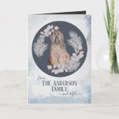 Persoonlijke Briard Kerstmis Feestdagen Kaart (Voorkant)