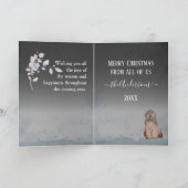 Persoonlijke Briard Kerstmis Feestdagen Kaart (Binnen)