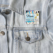 Persoonlijke bridal Party, Dinner and Rehearsal Vierkante Button 5,1 Cm (In situ)