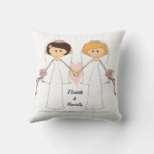 Persoonlijke bride en bride Pillow Kussen (Achterkant)