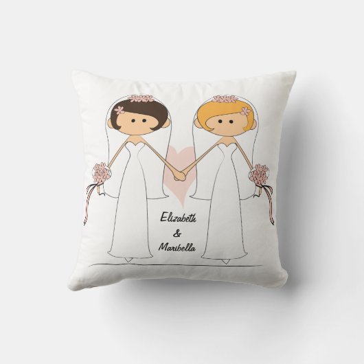 Persoonlijke bride en bride Pillow Kussen
