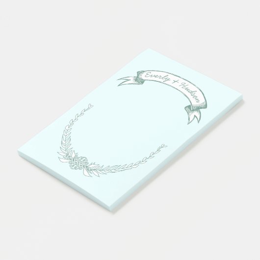 Persoonlijke bride en de Post-it® notes van de Gro (Schuin)