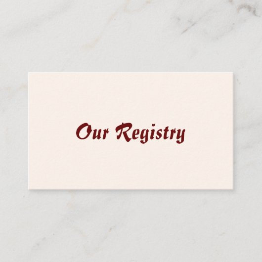 Persoonlijke bride- en Groom-registerKaart Informatiekaartje (Voorkant)