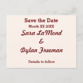 Persoonlijke bride en Groom sparen het Briefkaart  (Voorkant)