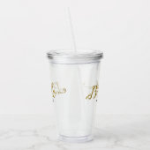 Persoonlijke bride Gold Glitter Acryl Drinkbeker (Links)