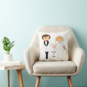 Persoonlijke bride & Groom Pillow Kussen (Stoel)