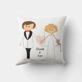 Persoonlijke bride & Groom Pillow Kussen (Achterkant)