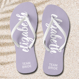 Persoonlijke bride Periwinkle en White van het Tea Teenslippers