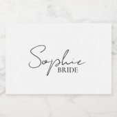 Persoonlijke bride sparkling wijnetiket (Enkel label)