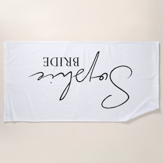 Persoonlijke bride strandlaken (Voorkant)