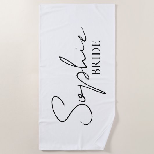 Persoonlijke bride strandlaken (Voorkant)