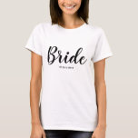 Persoonlijke bride T-Shirt<br><div class="desc">Maakt een groot geschenk voor de bruid</div>