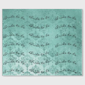 Persoonlijke bride van de Borstel om Aqua Damask t Cadeaupapier (Vlak)