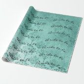 Persoonlijke bride van de Borstel om Aqua Damask t Cadeaupapier (Uitgerold)