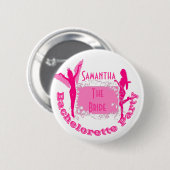 Persoonlijke brides bachelorette ronde button 5,7 cm (Voorkant /achterkant)