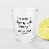 Persoonlijke Bridesmaid Funny Bachelorette Party Shot Glas (Voorkant)