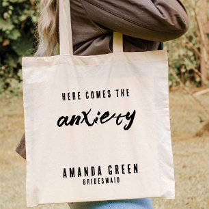Persoonlijke Bridesmaid Funny Bachelorette Party Tote Bag