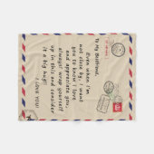 Persoonlijke brief aan mijn beste vriend, fleece deken (Voorkant (Horizontaal))