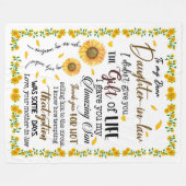 persoonlijke brief aan mijn dochter in de wet, fleece deken (Voorkant (Horizontaal))