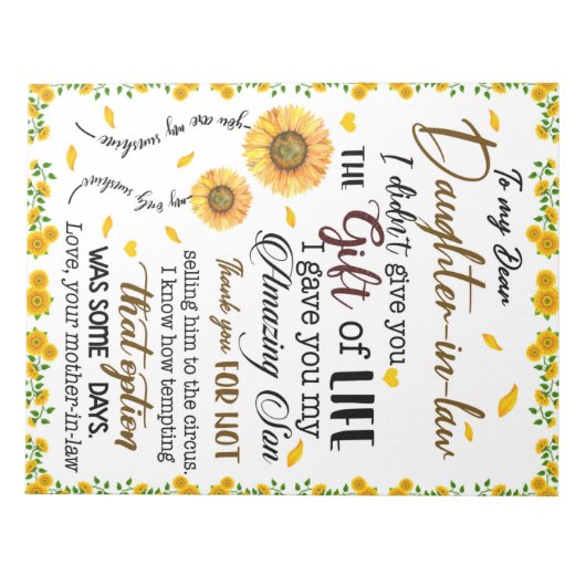 Persoonlijke brief aan mijn dochter in de wet notitieblok (Voorkant)