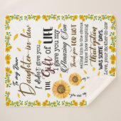 Persoonlijke brief aan mijn dochter in de wet sherpa deken (Voorkant (horizontaal))