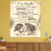 Persoonlijke brief aan mijn dochter van mama canvas afdruk (Insitu (Woonkamer))