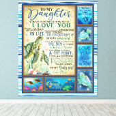 Persoonlijke brief aan mijn dochter van mama canvas afdruk (Insitu (Houten vloer))