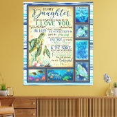 Persoonlijke brief aan mijn dochter van mama canvas afdruk (Insitu (Woonkamer))
