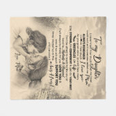 Persoonlijke brief aan mijn dochter van mama fleece deken (Voorkant (Horizontaal))