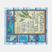 Persoonlijke brief aan mijn dochter van mama fleece deken (Voorkant (Horizontaal))