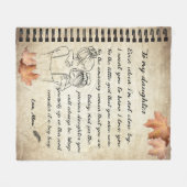 Persoonlijke brief aan mijn dochter van mama fleece deken (Voorkant (Horizontaal))