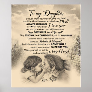 Persoonlijke brief aan mijn dochter van mama poster