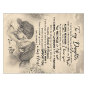 Persoonlijke brief aan mijn dochter van mama tafelkleed (Voorkant (Horizontaal))