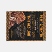 Persoonlijke brief aan mijn dochter van pa B Fleece Deken (Voorkant (Horizontaal))