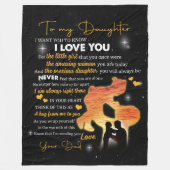 Persoonlijke brief aan mijn dochter van pa B Fleece Deken (Voorkant)