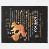 Persoonlijke brief aan mijn dochter van pa B Fleece Deken (Voorkant (Horizontaal))