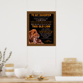 Persoonlijke brief aan mijn dochter van pa B Poster (Keuken)