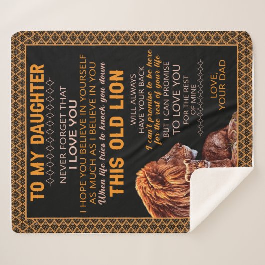 Persoonlijke brief aan mijn dochter van pa B Sherpa Deken (Voorkant (horizontaal))