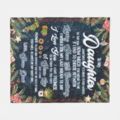 Persoonlijke brief aan mijn dochter van papa fleece deken (Voorkant (Horizontaal))