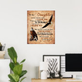 Persoonlijke brief aan mijn dochter van papa. poster (Thuiskantoor)