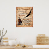 Persoonlijke brief aan mijn dochter van papa. poster (Keuken)