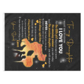 Persoonlijke brief aan mijn dochter van papa tafelkleed (Voorkant (Horizontaal))