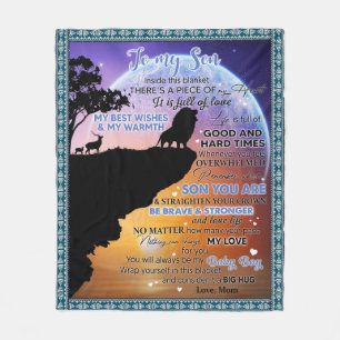 Persoonlijke brief aan mijn geweldige zoon fleece deken