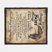 Persoonlijke brief aan mijn geweldige zoon fleece deken (Voorkant (Horizontaal))