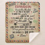 Persoonlijke brief aan mijn GrandSon, Birthday Gif Sherpa Deken<br><div class="desc">Persoonlijke brief aan mijn GrandSon,  Birthday Gift</div>