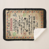 Persoonlijke brief aan Mijn GrandSon Sherpa Deken (Voorkant (horizontaal))