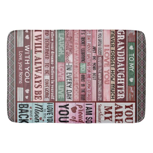 Persoonlijke brief aan mijn kleindochter badmat (Voorkant)