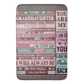 Persoonlijke brief aan mijn kleindochter badmat (Voorkant Verticaal)