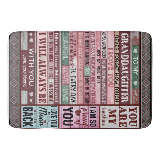 Persoonlijke brief aan mijn kleindochter badmat (Voorkant)