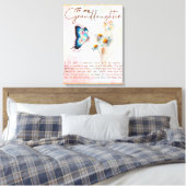 Persoonlijke brief aan mijn kleindochter canvas afdruk (Insitu (Slaapkamer))